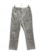 stussyステューシー）の古着「Big Ol Jeans 'Striped'」｜ブルー