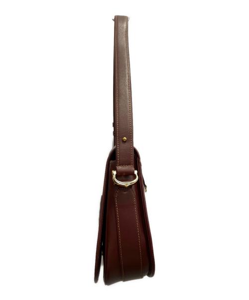 Cartier（カルティエ）Cartier (カルティエ) フラップショルダーバッグ ボルドーの古着・服飾アイテム
