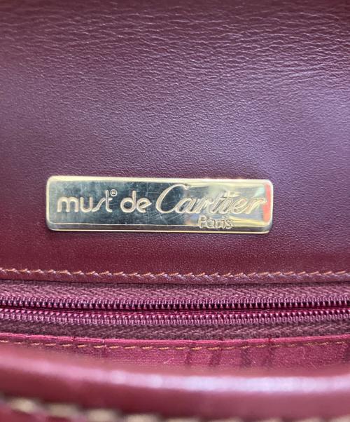 Cartier（カルティエ）Cartier (カルティエ) フラップショルダーバッグ ボルドーの古着・服飾アイテム