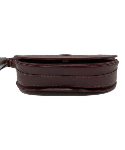 Cartier（カルティエ）Cartier (カルティエ) フラップショルダーバッグ ボルドーの古着・服飾アイテム