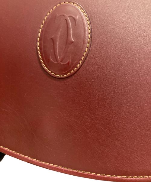 Cartier（カルティエ）Cartier (カルティエ) フラップショルダーバッグ ボルドーの古着・服飾アイテム