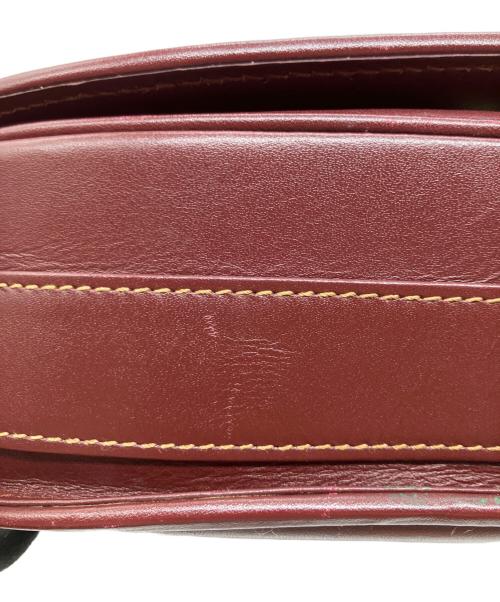 Cartier（カルティエ）Cartier (カルティエ) フラップショルダーバッグ ボルドーの古着・服飾アイテム