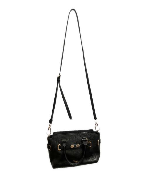 COACH（コーチ）COACH (コーチ) 2WAYサッチェルショルダーバッグ ブラックの古着・服飾アイテム