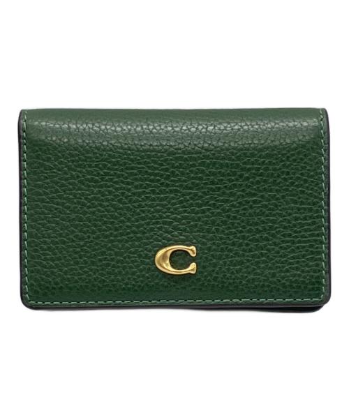 COACH（コーチ）COACH (コーチ) エッセンシャル ビジネス カードケース グリーンの古着・服飾アイテム