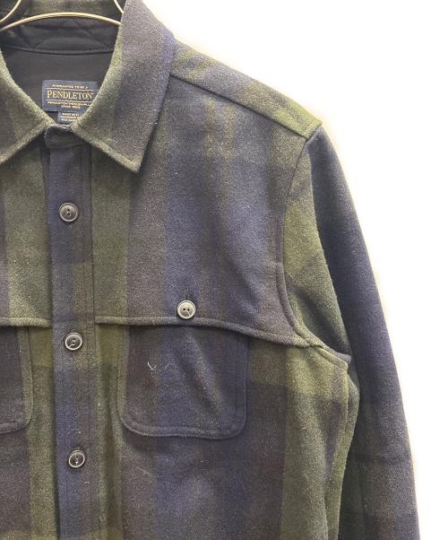 PENDLETON（ペンドルトン）PENDLETON (ペンドルトン) ウールジャケット ネイビー×グリーン サイズ:Мの古着・服飾アイテム