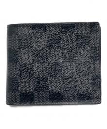 LOUIS VUITTON（ルイ ヴィトン）の古着「ポルトフォイユ・マルコ　ダミエ」｜ブラック