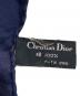 中古・古着 Christian Dior (クリスチャン ディオール) トロッター柄大判ストール ネイビー：15000円