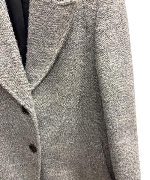 COACH（コーチ）COACH (コーチ) アルパカ混 ミックスツイードシングルコート グレー サイズ:2の古着・服飾アイテム