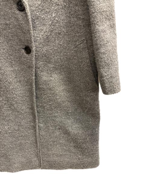 COACH（コーチ）COACH (コーチ) アルパカ混 ミックスツイードシングルコート グレー サイズ:2の古着・服飾アイテム