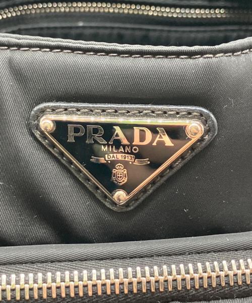 PRADA（プラダ）PRADA (プラダ) ReNylon前ポケ付ハンドバッグ ブラックの古着・服飾アイテム