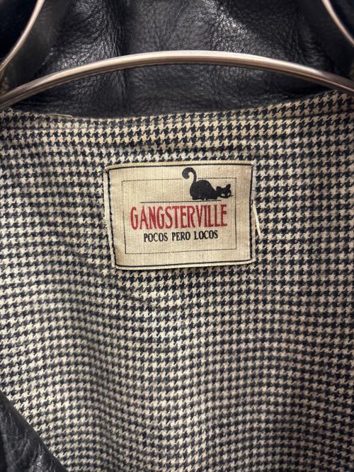 GANGSTERVILLE（ギャングスタービル）GANGSTERVILLE (ギャングスタービル) ダブルライダースジャケット ブラック サイズ:Ｓの古着・服飾アイテム