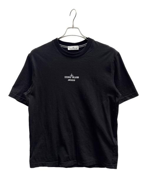 STONE ISLAND（ストーンアイランド）STONE ISLAND (ストーンアイランド) Archivio T-Shirt ブラック サイズ:Мの古着・服飾アイテム