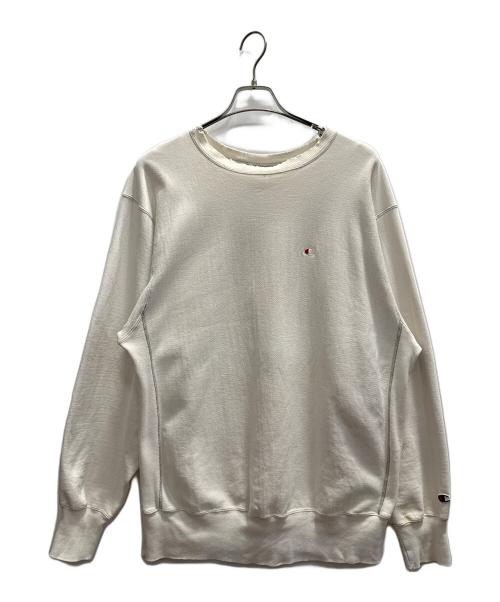 Champion REVERSE WEAVE（チャンピオン リバース ウィーブ）Champion REVERSE WEAVE (チャンピオン リバース ウィーブ) 90-00s ロゴ刺繍スウェット ホワイト サイズ:XXLの古着・服飾アイテム