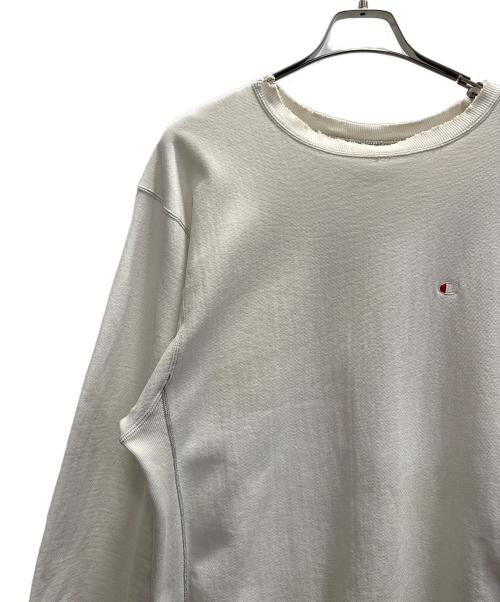 Champion REVERSE WEAVE（チャンピオン リバース ウィーブ）Champion REVERSE WEAVE (チャンピオン リバース ウィーブ) 90-00s ロゴ刺繍スウェット ホワイト サイズ:XXLの古着・服飾アイテム