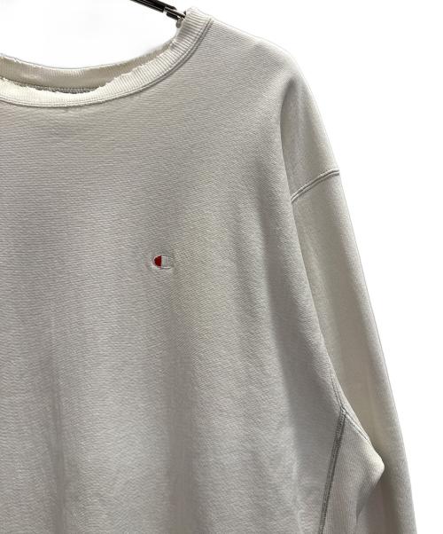 Champion REVERSE WEAVE（チャンピオン リバース ウィーブ）Champion REVERSE WEAVE (チャンピオン リバース ウィーブ) 90-00s ロゴ刺繍スウェット ホワイト サイズ:XXLの古着・服飾アイテム