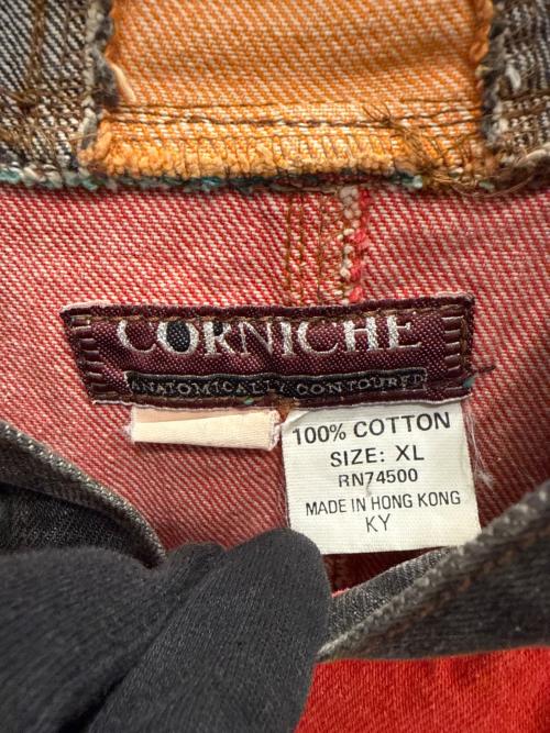 CORNICHE（コーニッシュ）CORNICHE (コーニッシュ) カラーデニムダッフルコート マルチカラー サイズ:XLの古着・服飾アイテム