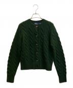 POLO RALPH LAURENポロ・ラルフローレン）の古着「カシミヤ混厚手カーディガン」｜グリーン