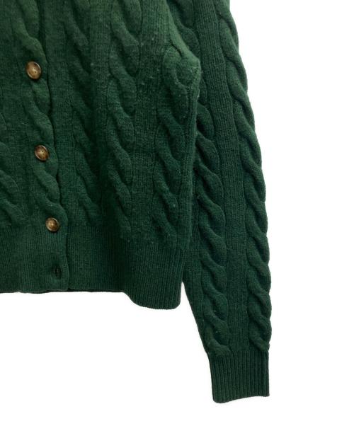 POLO RALPH LAUREN（ポロ・ラルフローレン）POLO RALPH LAUREN (ポロ・ラルフローレン) カシミヤ混厚手カーディガン グリーン サイズ:Ｓの古着・服飾アイテム
