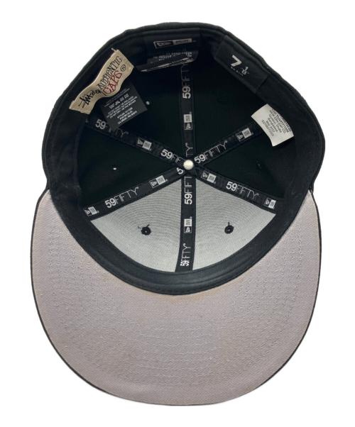 New Era（ニューエラ）New Era (ニューエラ) stussy (ステューシー) 59FIFTY SWIRLY S CAP ブラックの古着・服飾アイテム