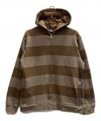 stussyステューシー）の古着「紺タグジップパーカー」｜ブラウン