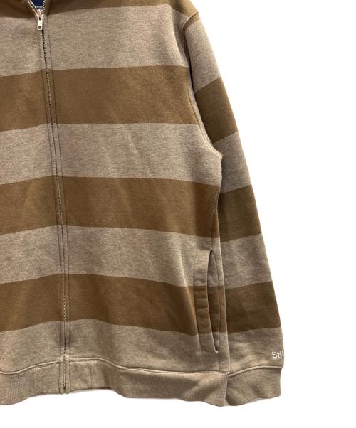 stussy（ステューシー）stussy (ステューシー) 紺タグジップパーカー ブラウン サイズ:Ｌの古着・服飾アイテム
