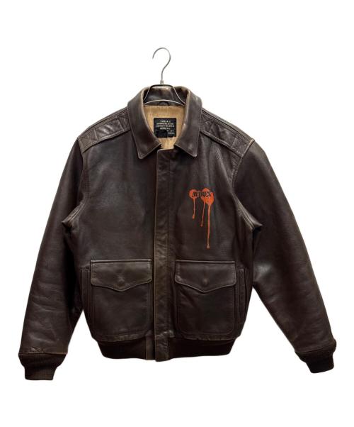AVIREX（アヴィレックス）AVIREX (アヴィレックス) A-2フライトジャケット ダークブラウン サイズ:ＸＳの古着・服飾アイテム