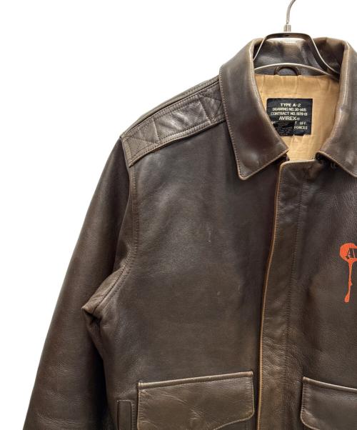 AVIREX（アヴィレックス）AVIREX (アヴィレックス) A-2フライトジャケット ダークブラウン サイズ:ＸＳの古着・服飾アイテム
