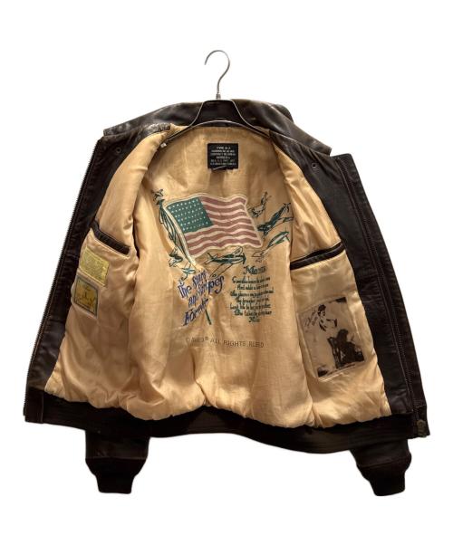 AVIREX（アヴィレックス）AVIREX (アヴィレックス) A-2フライトジャケット ダークブラウン サイズ:ＸＳの古着・服飾アイテム