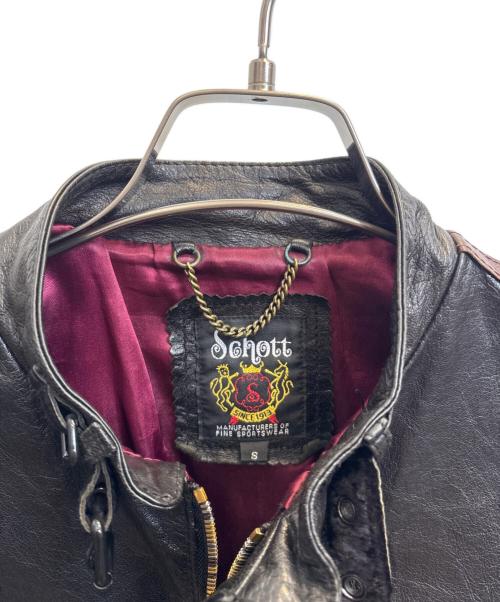 Schott（ショット）Schott (ショット) レザージャケット ブラック サイズ:Ｓの古着・服飾アイテム