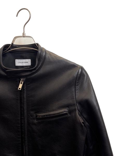 LITHIUM HOMME（リチウムオム・ファム）LITHIUM HOMME (リチウムオム・ファム) レザージャケット ブラック サイズ:44の古着・服飾アイテム