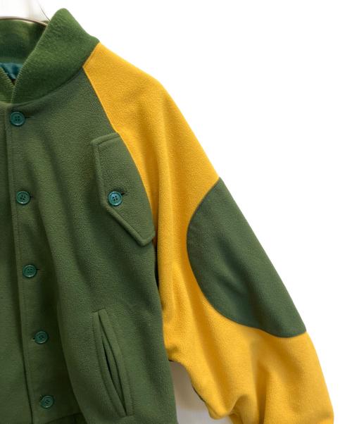 MISTER DONUT（ミスタードーナツ）MISTER DONUT (ミスタードーナツ) フリーススタジャン イエロー×グリーン サイズ:Ｌの古着・服飾アイテム
