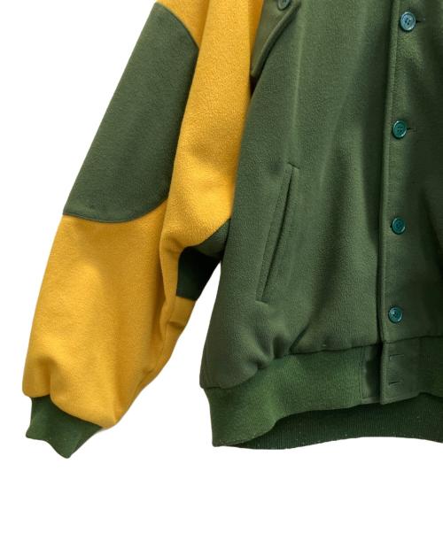 MISTER DONUT（ミスタードーナツ）MISTER DONUT (ミスタードーナツ) フリーススタジャン イエロー×グリーン サイズ:Ｌの古着・服飾アイテム