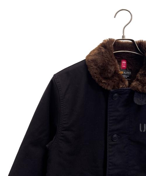 ALPHA INDUSTRIES（アルファインダストリーズ）ALPHA INDUSTRIES (アルファインダストリーズ) デッキジャケット ネイビー サイズ:Ｌの古着・服飾アイテム