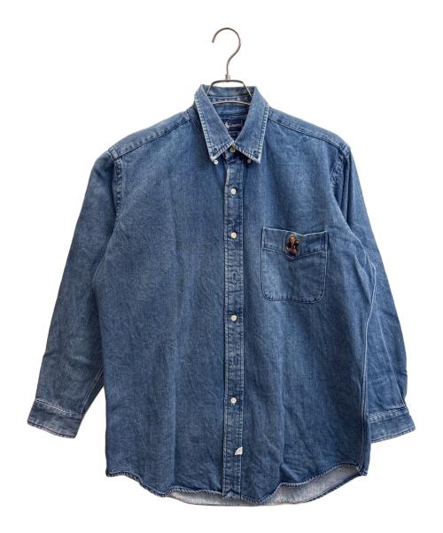 POLO RALPH LAUREN（ポロ・ラルフローレン）POLO RALPH LAUREN (ポロ・ラルフローレン) 90'sポロベアデニムシャツ インディゴ サイズ:Мの古着・服飾アイテム