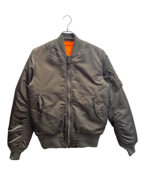 ALPHA INDUSTRIES（アルファインダストリーズ）ALPHA INDUSTRIES (アルファインダストリーズ) リバーシブルMA-1ジャケット カーキ×オレンジ サイズ:Мの古着・服飾アイテム