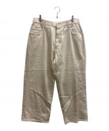COOTIE PRODUCTIONS（クーティープロダクツ）の古着「Needle Punch Twill 5 Pocket Baggy Easy Pants」｜アイボリー