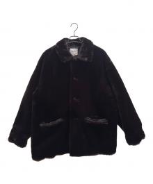 COOTIE PRODUCTIONS（クーティープロダクツ）の古着「Faux Fur Car Coat」｜ブラック