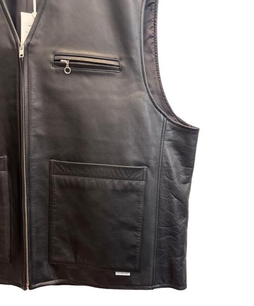 COOTIE PRODUCTIONS（クーティープロダクツ）COOTIE PRODUCTIONS (クーティープロダクツ) Leather Work Vest ブラック サイズ:XLの古着・服飾アイテム