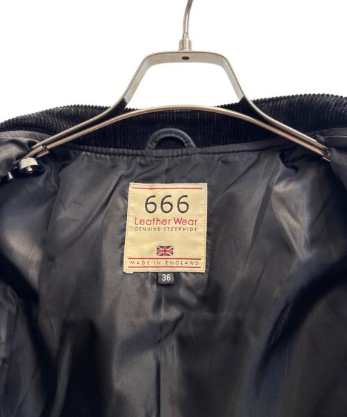 666（666）666 (666) レザージャケット ブラック サイズ:36の古着・服飾アイテム