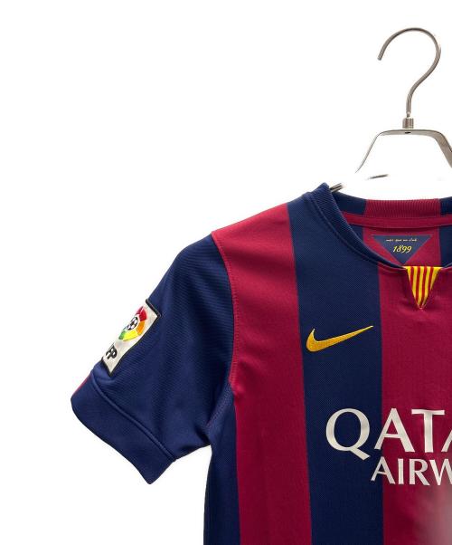 NIKE（ナイキ）NIKE (ナイキ) FCバルセロナ 2014-2015 ネイマール ユニフォーム ネイビー×レッド サイズ:Ｌの古着・服飾アイテム