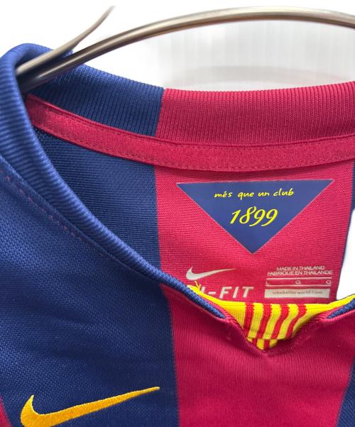NIKE（ナイキ）NIKE (ナイキ) FCバルセロナ 2014-2015 ネイマール ユニフォーム ネイビー×レッド サイズ:Ｌの古着・服飾アイテム