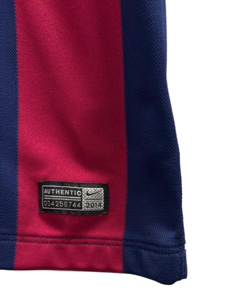 NIKE（ナイキ）NIKE (ナイキ) FCバルセロナ 2014-2015 ネイマール ユニフォーム ネイビー×レッド サイズ:Ｌの古着・服飾アイテム