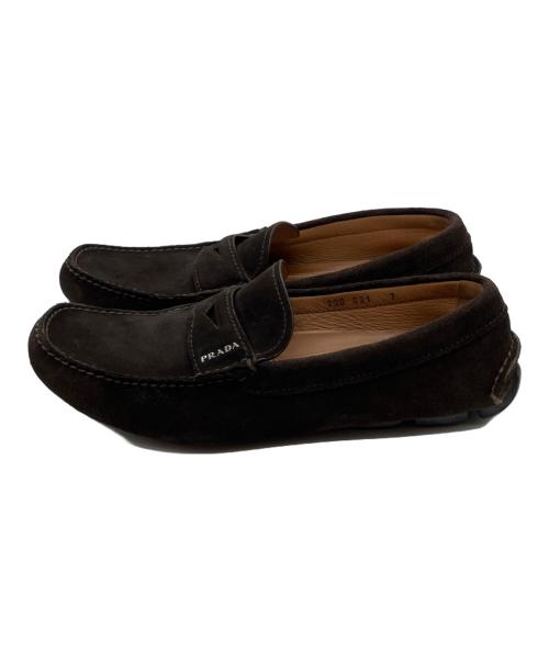 PRADA（プラダ）PRADA (プラダ) ドライビングシューズ ブラウン サイズ:SIZE 26cm(UK7)の古着・服飾アイテム