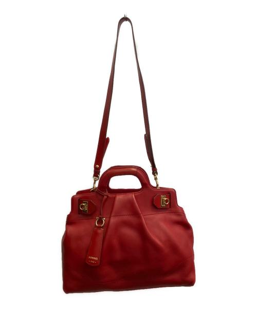 Salvatore Ferragamo（サルヴァトーレ フェラガモ）Salvatore Ferragamo (サルヴァトーレ フェラガモ) ソフィアガンチーニ2WAYバッグ ブラックの古着・服飾アイテム