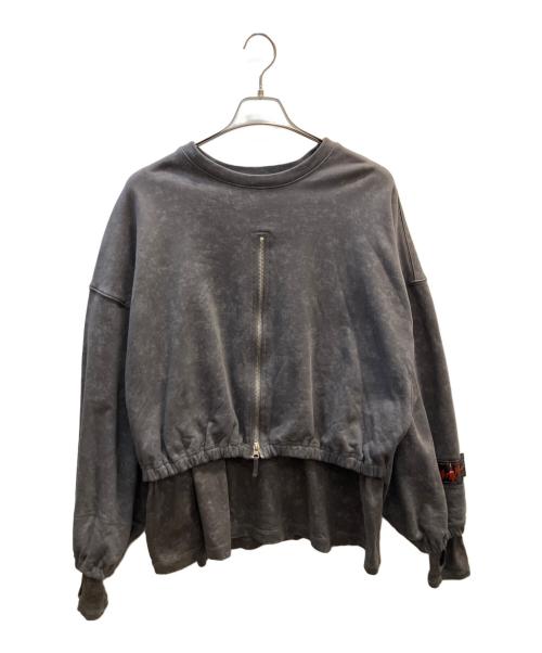 SYUMAN.（シュウマン）SYUMAN. (シュウマン) Layerd Sweat-shirts グレー サイズ:SIZE 2の古着・服飾アイテム