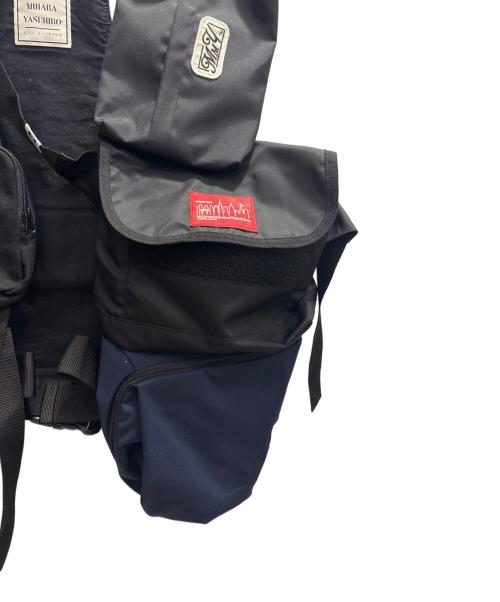 Maison MIHARA YASUHIRO（メゾン ミハラ ヤスヒロ）Maison MIHARA YASUHIRO (メゾン ミハラ ヤスヒロ) BAGBEST ブラック×ネイビー サイズ:フリーの古着・服飾アイテム
