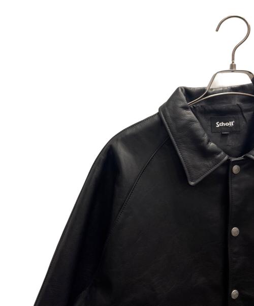 Schott（ショット）Schott (ショット) レザーコーチジャケット ブラック サイズ:XLの古着・服飾アイテム
