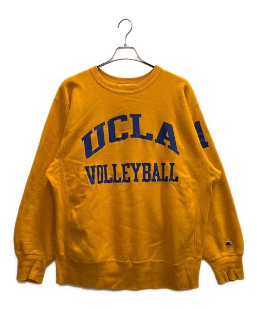 Champion REVERSE WEAVE（チャンピオン リバース ウィーブ）Champion REVERSE WEAVE (チャンピオン リバース ウィーブ) 80s USA製 UCLA VOLLYBALL スウェット イエロー サイズ:XLの古着・服飾アイテム