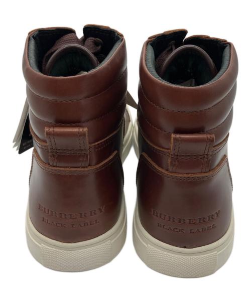 BURBERRY BLACK LABEL（バーバリーブラックレーベル）BURBERRY BLACK LABEL (バーバリーブラックレーベル) ハイカットスニーカー ブラウン サイズ:SIZE 1の古着・服飾アイテム