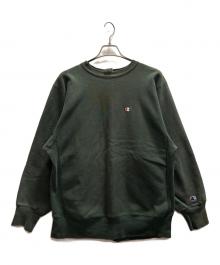 Champion REVERSE WEAVE（チャンピオン リバース ウィーブ）の古着「90's後期 クルーネックスウェット」｜グリーン